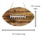Wooden Football Sign with Jute String, 13" x 8" Inches, for Wreath / Door Hangers, Wreath Accents, Crafts, and Decorations